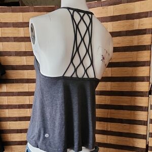 Lululemon Gray Strappy Back Top
